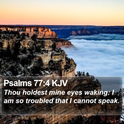 Psalms 77:4 KJV Bible Verse Image