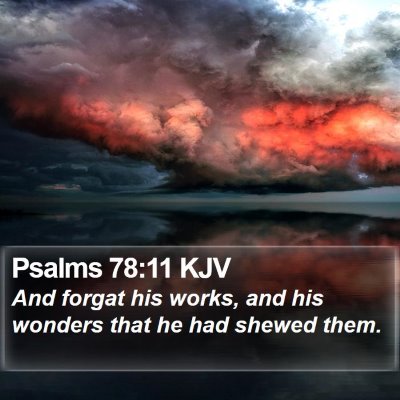 Psalms 78:11 KJV Bible Verse Image