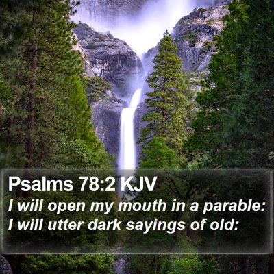 Psalms 78:2 KJV Bible Verse Image