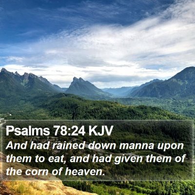 Psalms 78:24 KJV Bible Verse Image