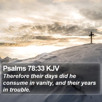 Psalms 78:33 KJV Bible Verse Image