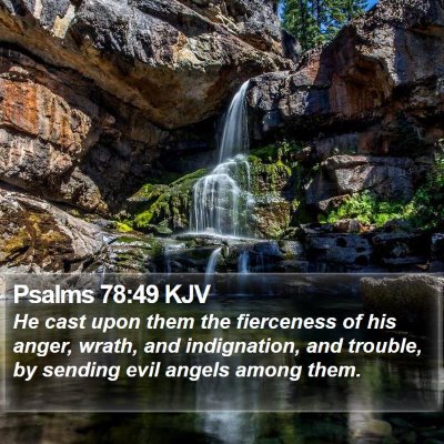 Psalms 78:49 KJV Bible Verse Image