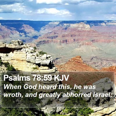 Psalms 78:59 KJV Bible Verse Image