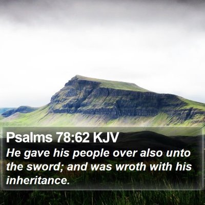 Psalms 78:62 KJV Bible Verse Image