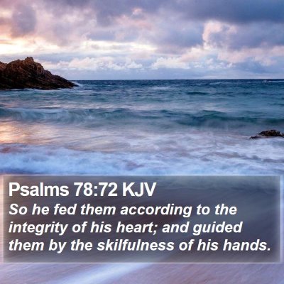 Psalms 78:72 KJV Bible Verse Image