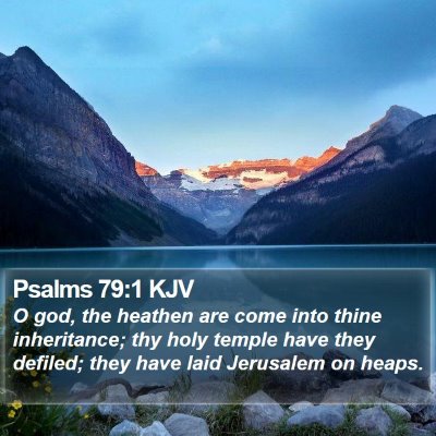 Psalms 79:1 KJV Bible Verse Image