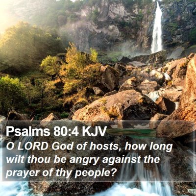 Psalms 80:4 KJV Bible Verse Image
