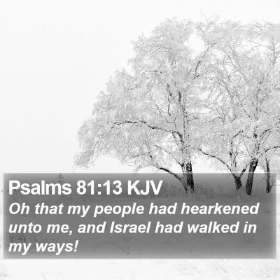 Psalms 81:13 KJV Bible Verse Image