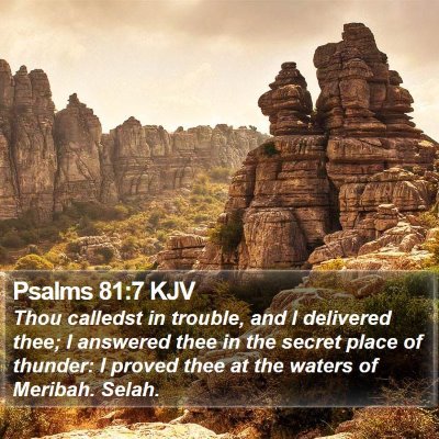 Psalms 81:7 KJV Bible Verse Image