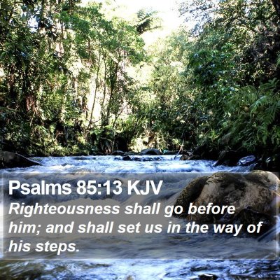 Psalms 85:13 KJV Bible Verse Image