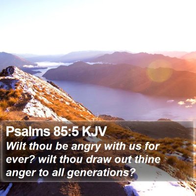 Psalms 85:5 KJV Bible Verse Image