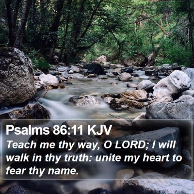Psalms 86:11 KJV Bible Verse Image
