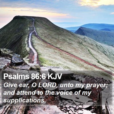 Psalms 86:6 KJV Bible Verse Image