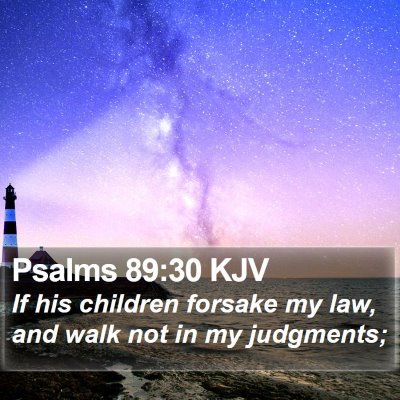 Psalms 89:30 KJV Bible Verse Image