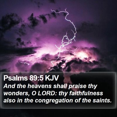 Psalms 89:5 KJV Bible Verse Image