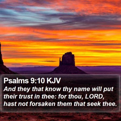 Psalms 9:10 KJV Bible Verse Image