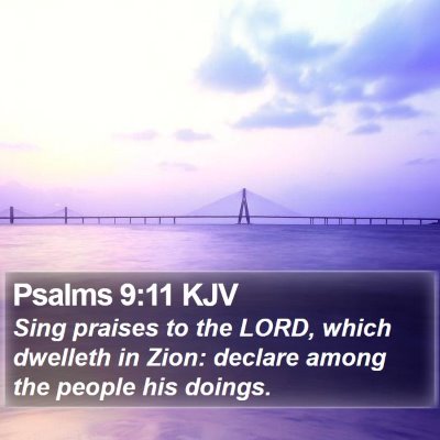Psalms 9:11 KJV Bible Verse Image