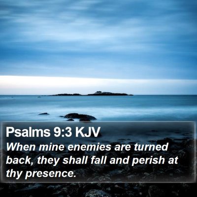 Psalms 9:3 KJV Bible Verse Image
