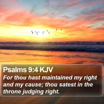 Psalms 9:4 KJV Bible Verse Image