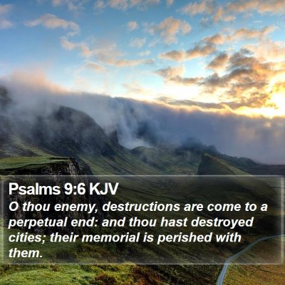 Psalms 9:6 KJV Bible Verse Image