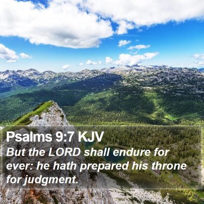 Psalms 9:7 KJV Bible Verse Image