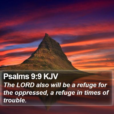 Psalms 9:9 KJV Bible Verse Image