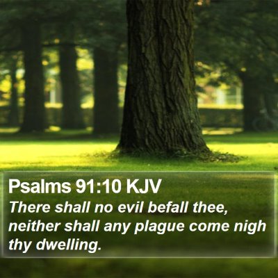 Psalms 91:10 KJV Bible Verse Image