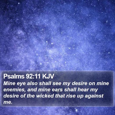 Psalms 92:11 KJV Bible Verse Image