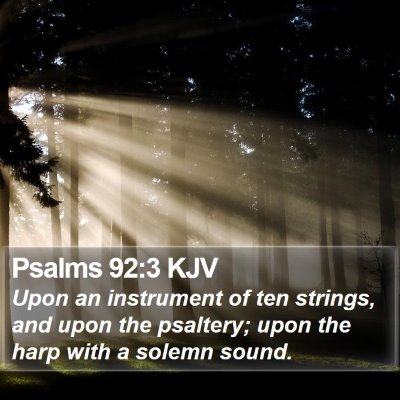 Psalms 92:3 KJV Bible Verse Image