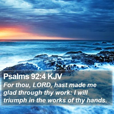 Psalms 92:4 KJV Bible Verse Image