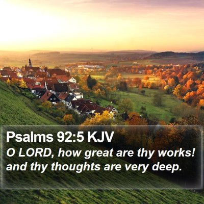 Psalms 92:5 KJV Bible Verse Image