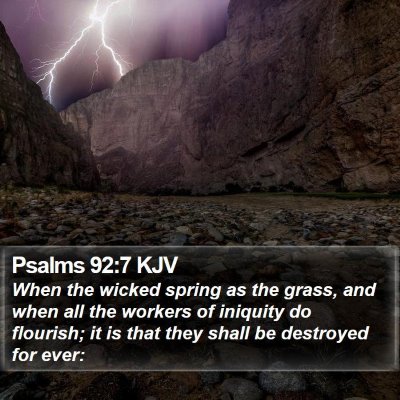 Psalms 92:7 KJV Bible Verse Image