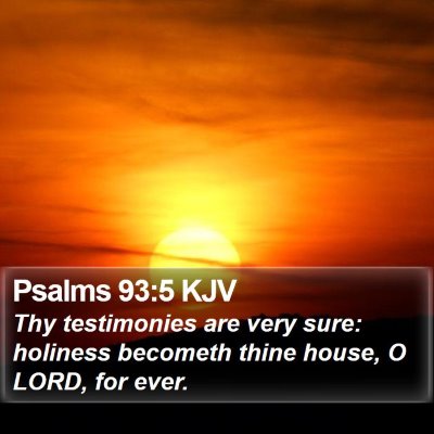 Psalms 93:5 KJV Bible Verse Image