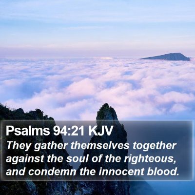 Psalms 94:21 KJV Bible Verse Image