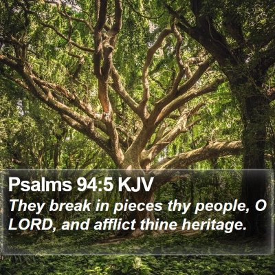 Psalms 94:5 KJV Bible Verse Image
