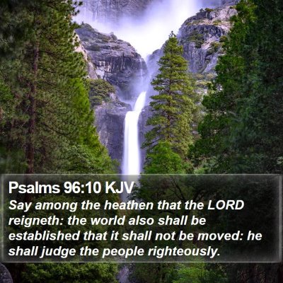 Psalms 96:10 KJV Bible Verse Image