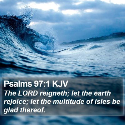 Psalms 97:1 KJV Bible Verse Image
