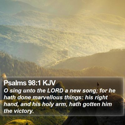 Psalms 98:1 KJV Bible Verse Image