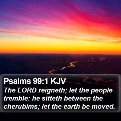 Psalms 99:1 KJV Bible Verse Image
