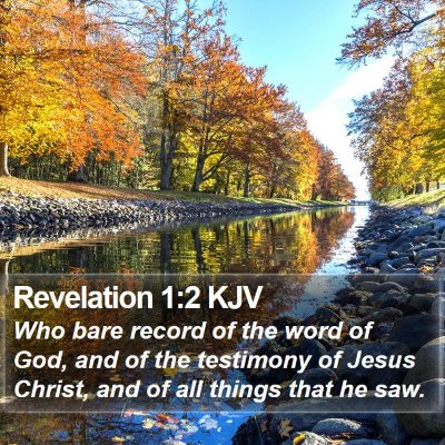 Revelation 1:2 KJV Bible Verse Image