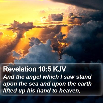 Revelation 10:5 KJV Bible Verse Image
