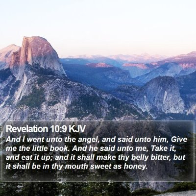 Revelation 10:9 KJV Bible Verse Image