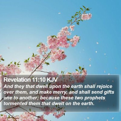 Revelation 11:10 KJV Bible Verse Image