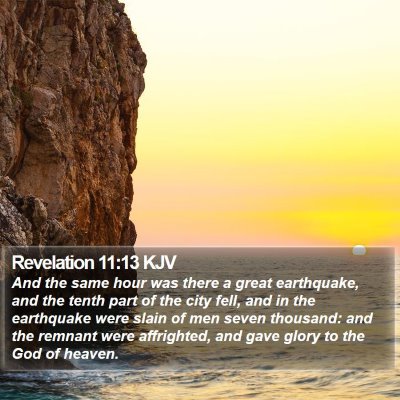 Revelation 11:13 KJV Bible Verse Image