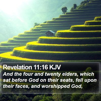 Revelation 11:16 KJV Bible Verse Image