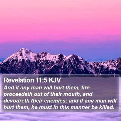 Revelation 11:5 KJV Bible Verse Image