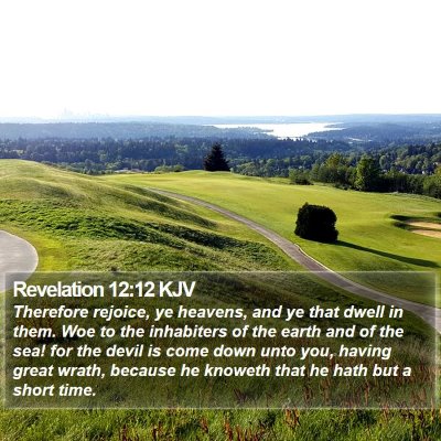 Revelation 12:12 KJV Bible Verse Image