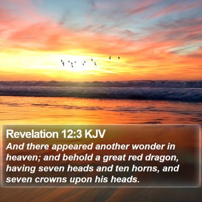 Revelation 12:3 KJV Bible Verse Image