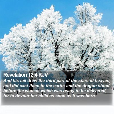 Revelation 12:4 KJV Bible Verse Image