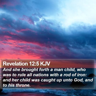 Revelation 12:5 KJV Bible Verse Image